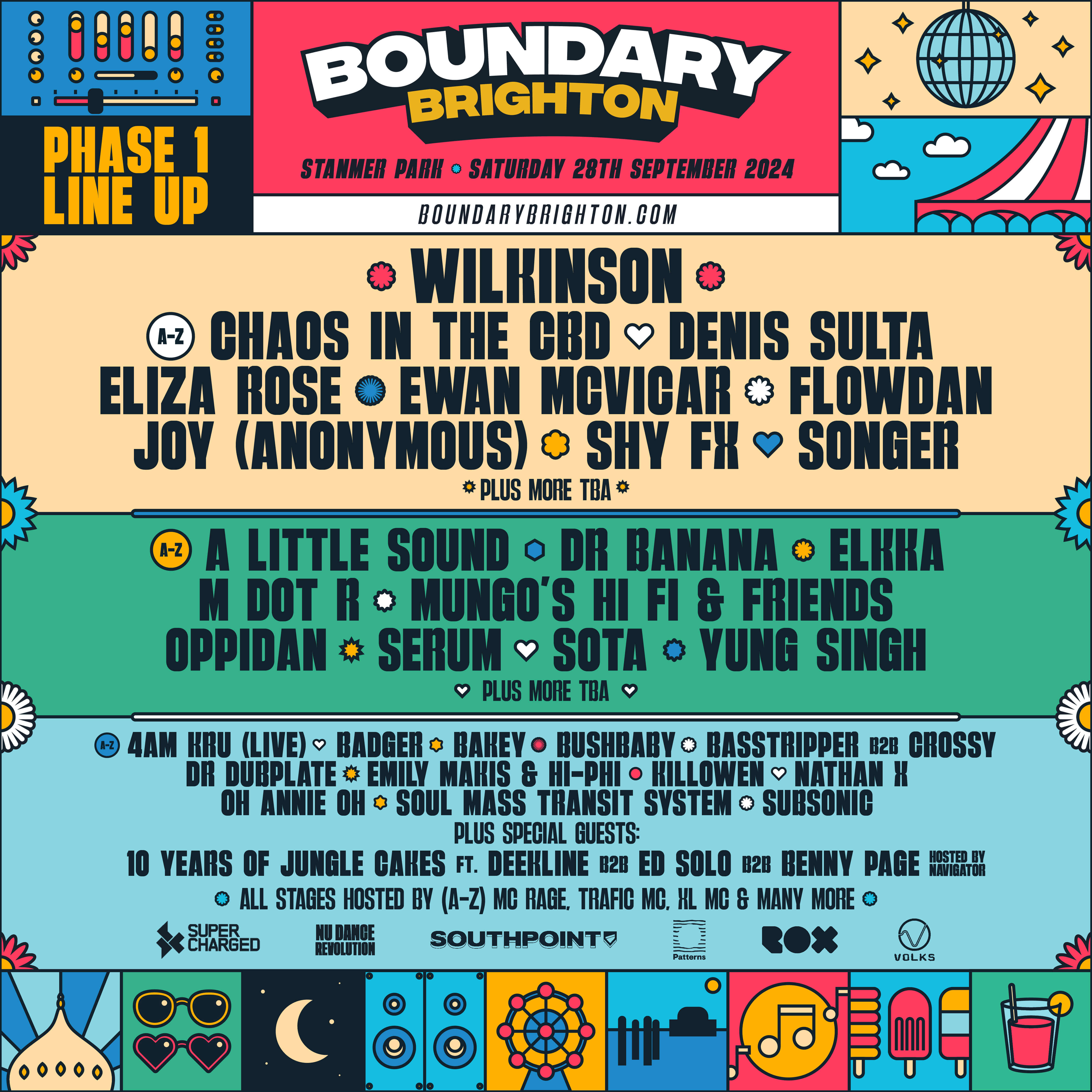 Boundary Festival Brighton Phase One Lineup